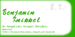 benjamin knippel business card